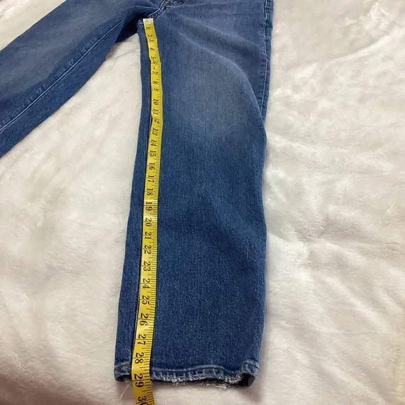 The Perfect Vintage Straight Jean in Blue by Madewell High-Waisted Classic 26 - Picture 11 of 12